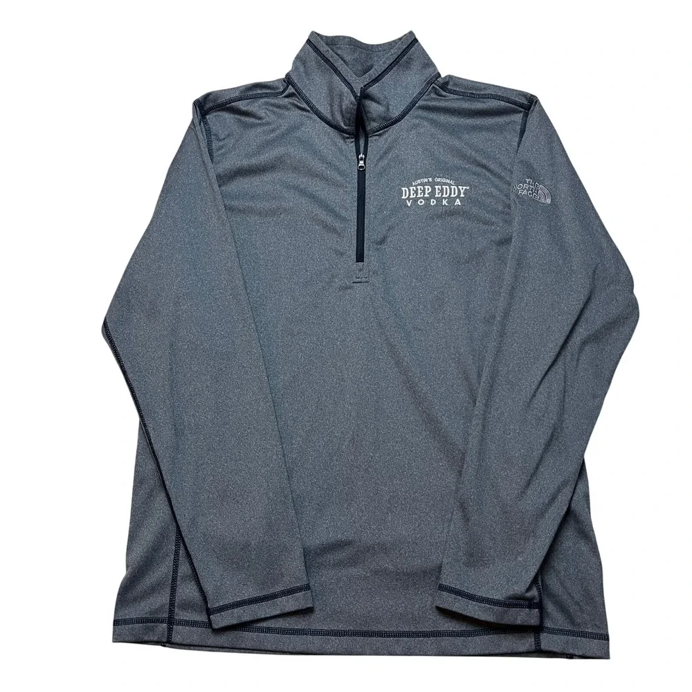 The North Face Pullover Mens‎ Large Gray Deep Eddy Vodka 1/4 Zip NF0A3LHB Fleece
